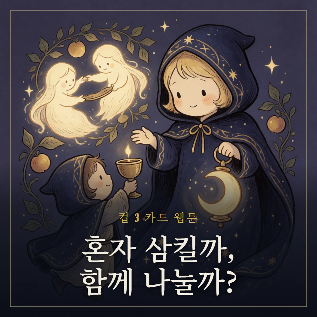 컵 3(Three of Cups) 웹툰 표지