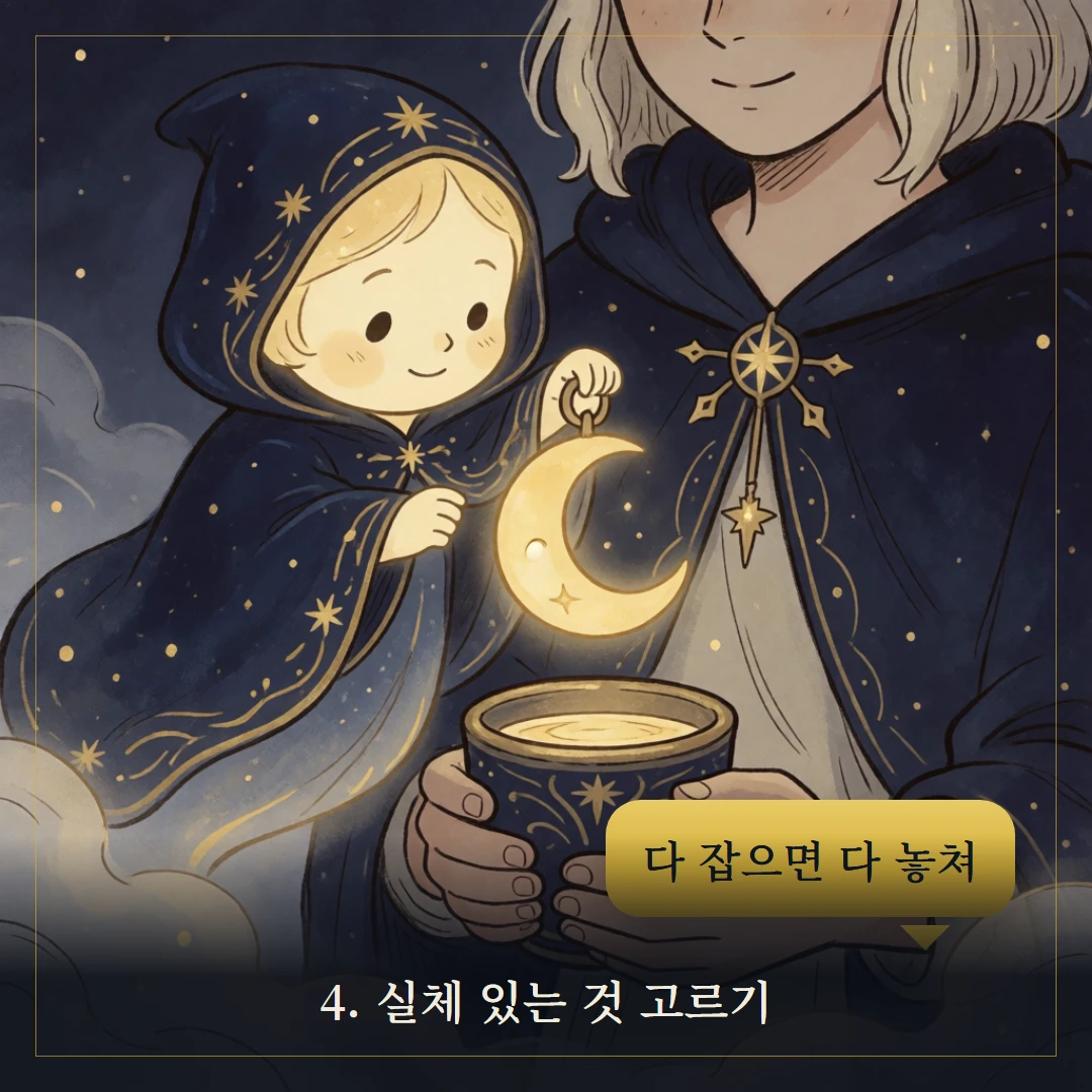 컵 7(Seven of Cups) 웹툰 4컷 — 조언
