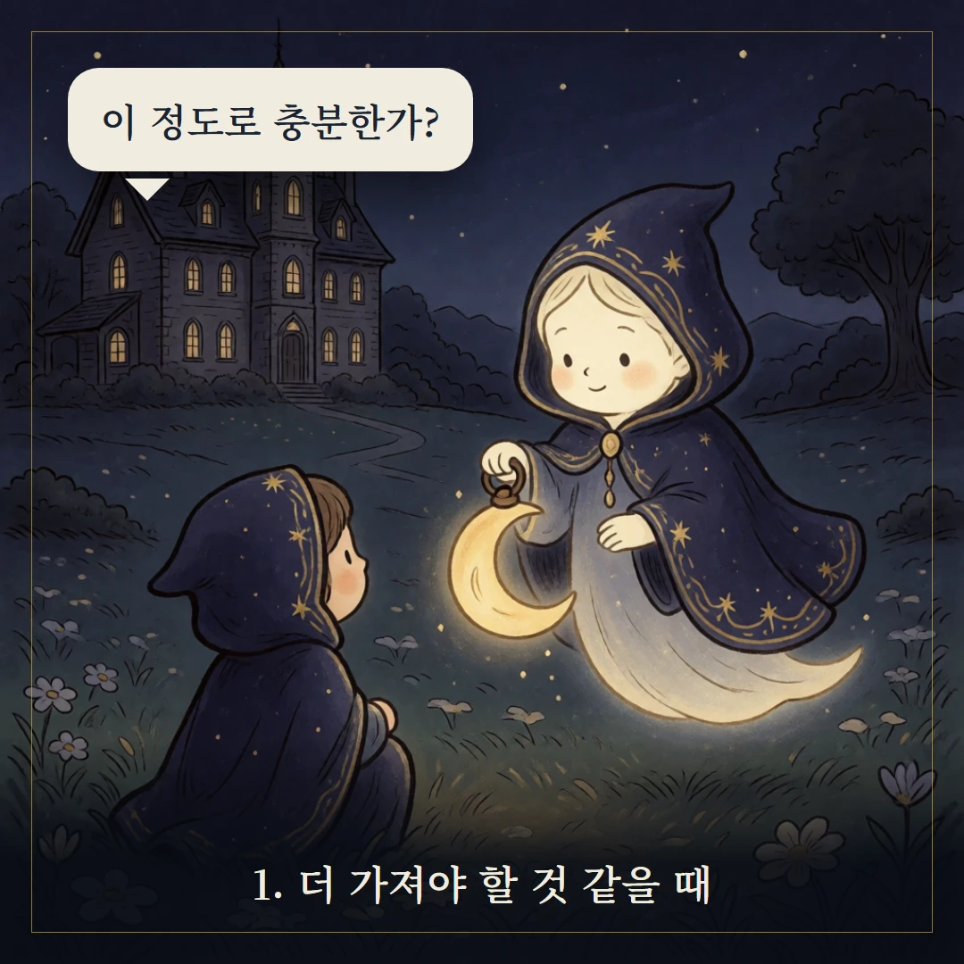 컵 10(Ten of Cups) 웹툰 1컷 — 갈림길 앞에서