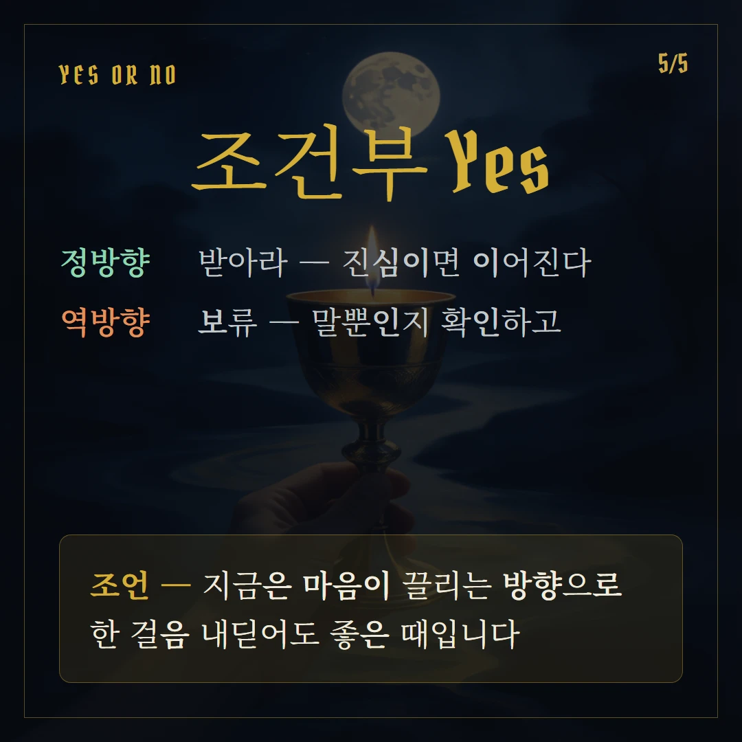 컵 기사(Knight of Cups) Yes or No 직답과 조언