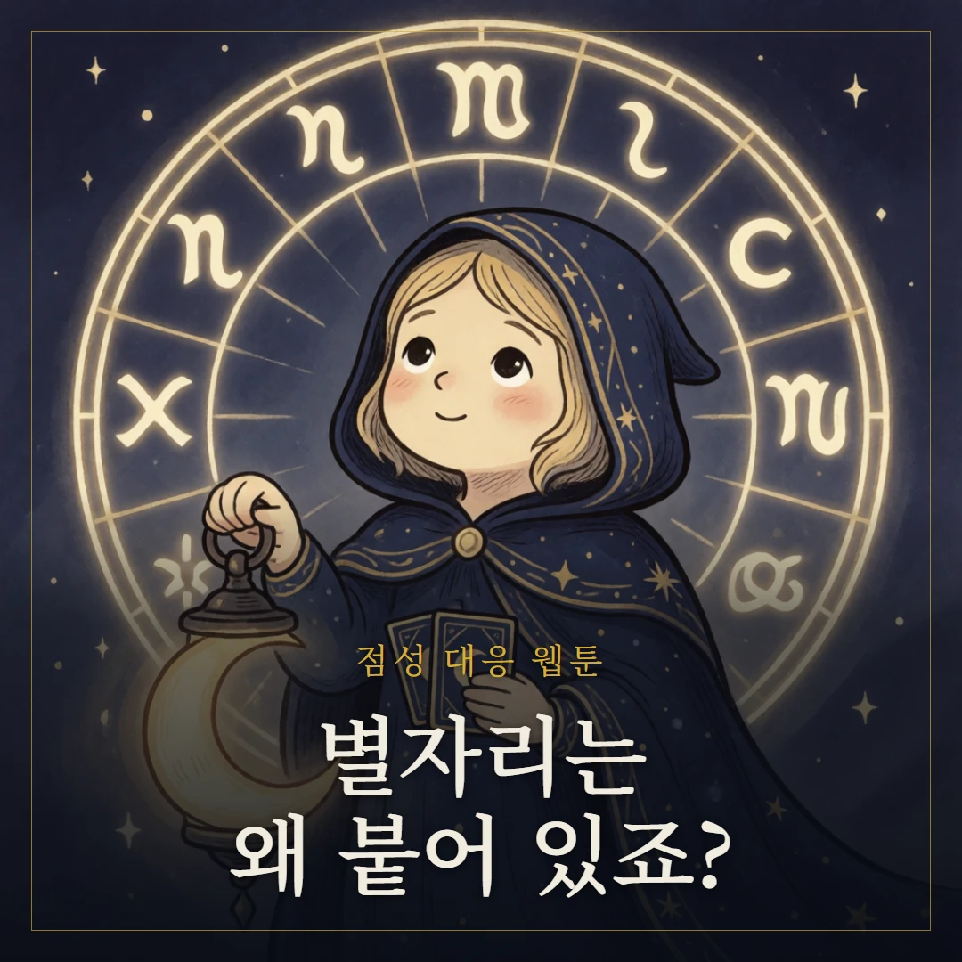 타로 점성 대응 — 카드에 담긴 행성과 별자리 웹툰 표지
