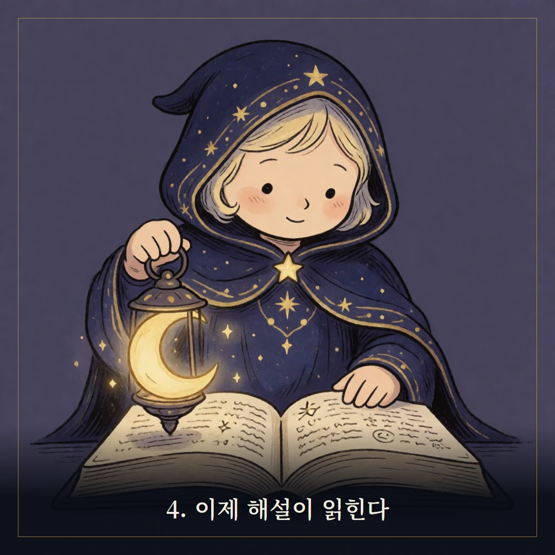 타로 용어집 — 아르카나부터 켈틱크로스까지 한눈에 웹툰 4컷