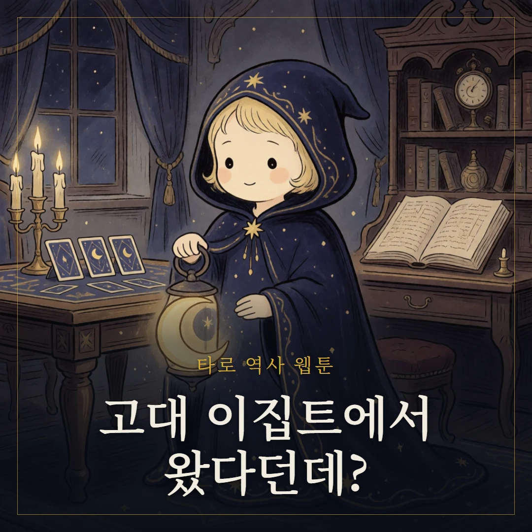 타로카드의 역사 — 카드놀이에서 점술까지, 속설과 진실 웹툰 표지