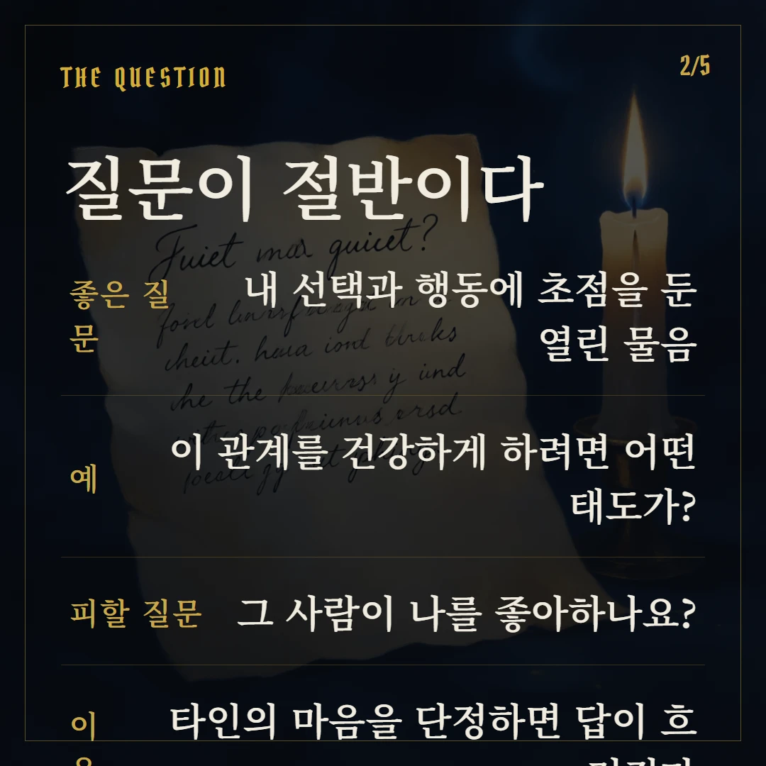 타로 보는 법 — 질문하는 법부터 해석까지 핵심 1