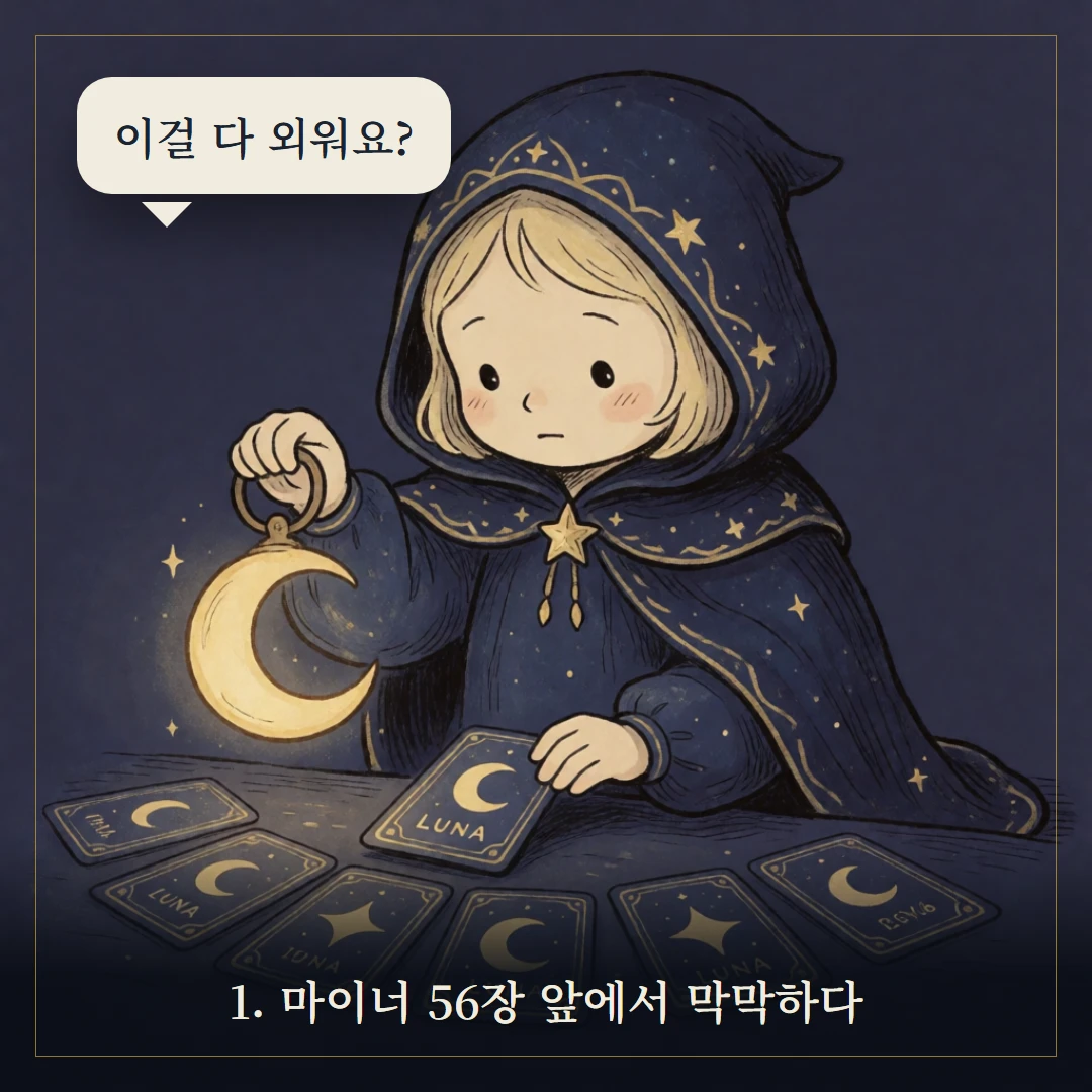 타로 수비학 — 1부터 10까지 숫자에 담긴 의미 웹툰 1컷