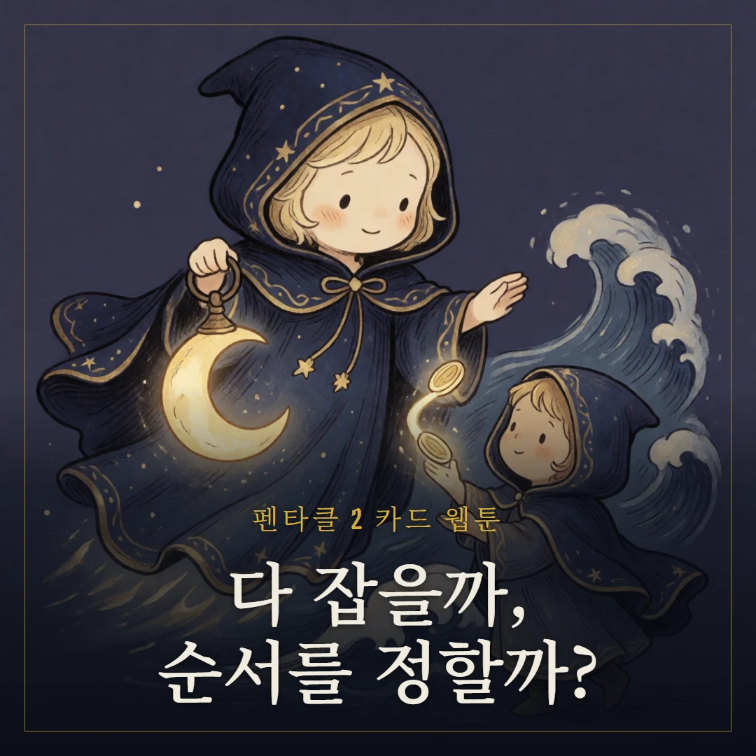 펜타클 2(Two of Pentacles) 웹툰 표지