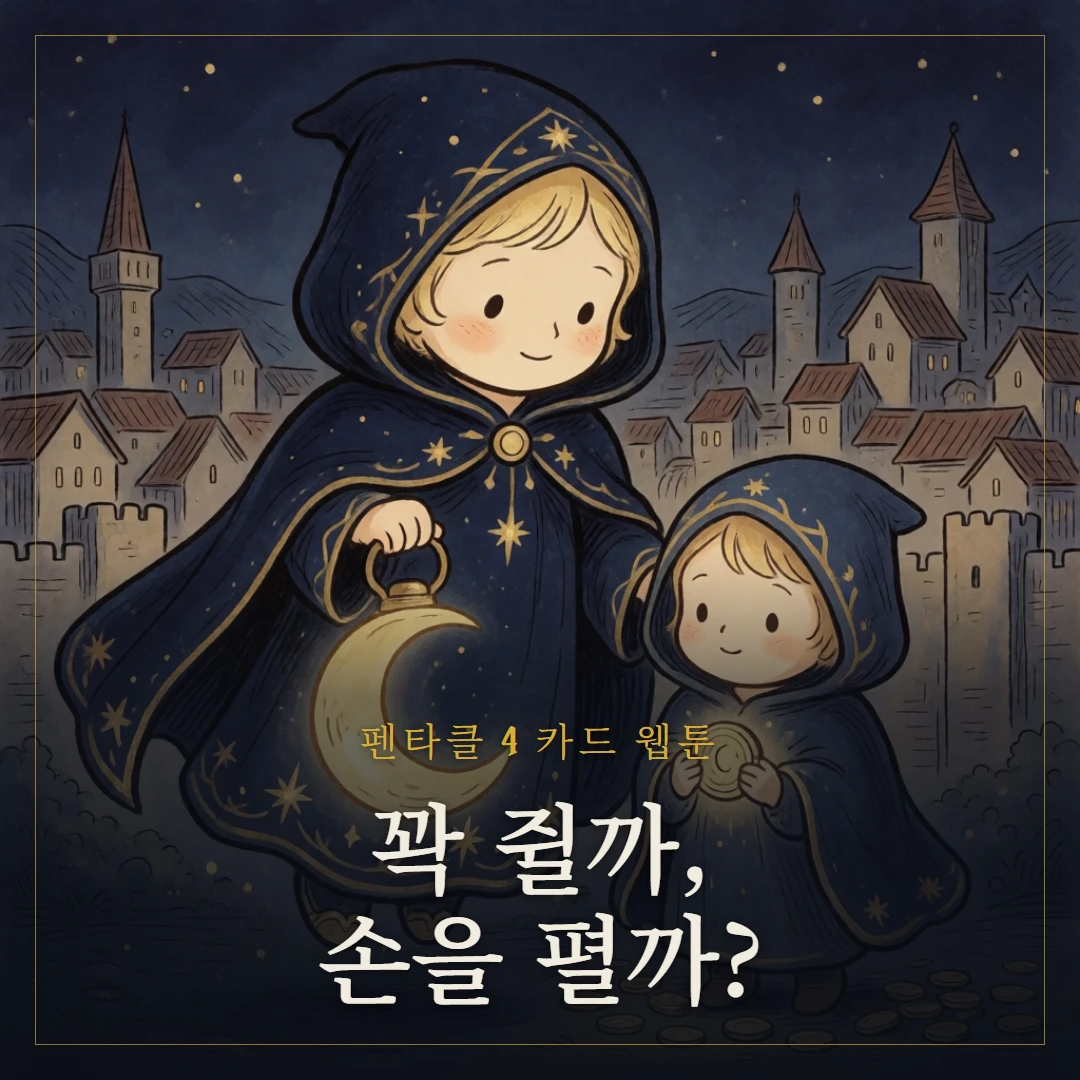 펜타클 4(Four of Pentacles) 웹툰 표지