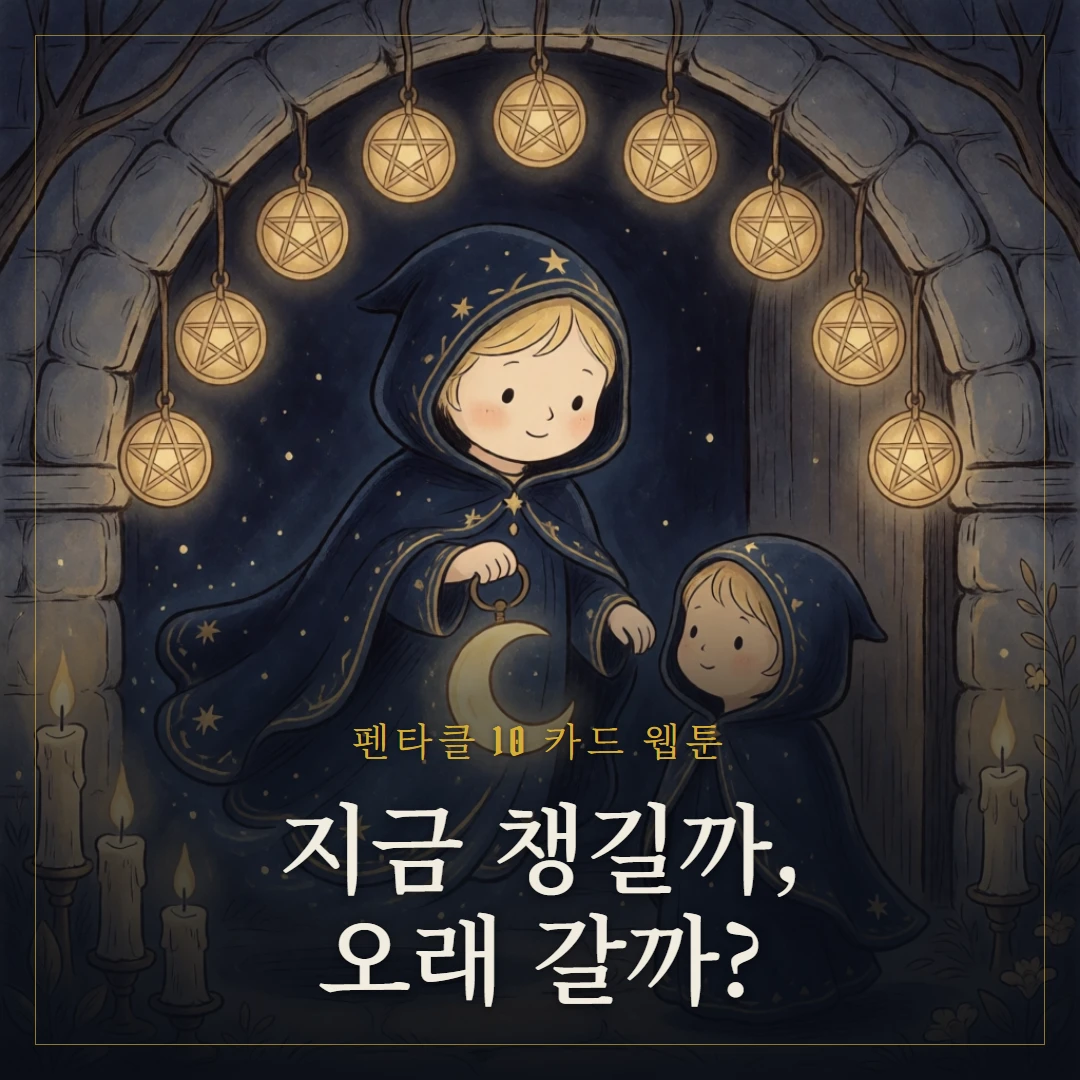 펜타클 10(Ten of Pentacles) 웹툰 표지