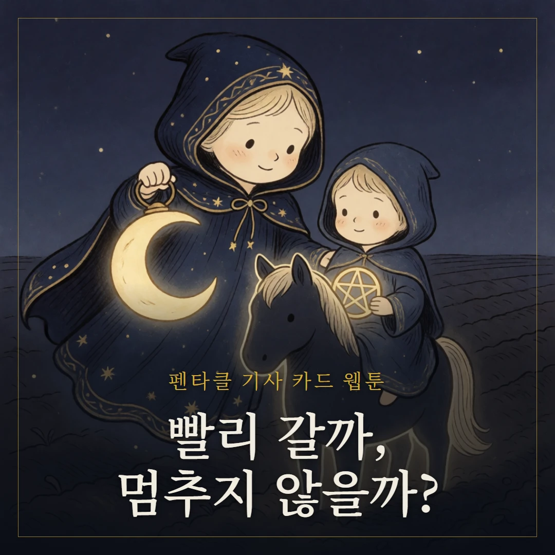 펜타클 기사(Knight of Pentacles) 웹툰 표지