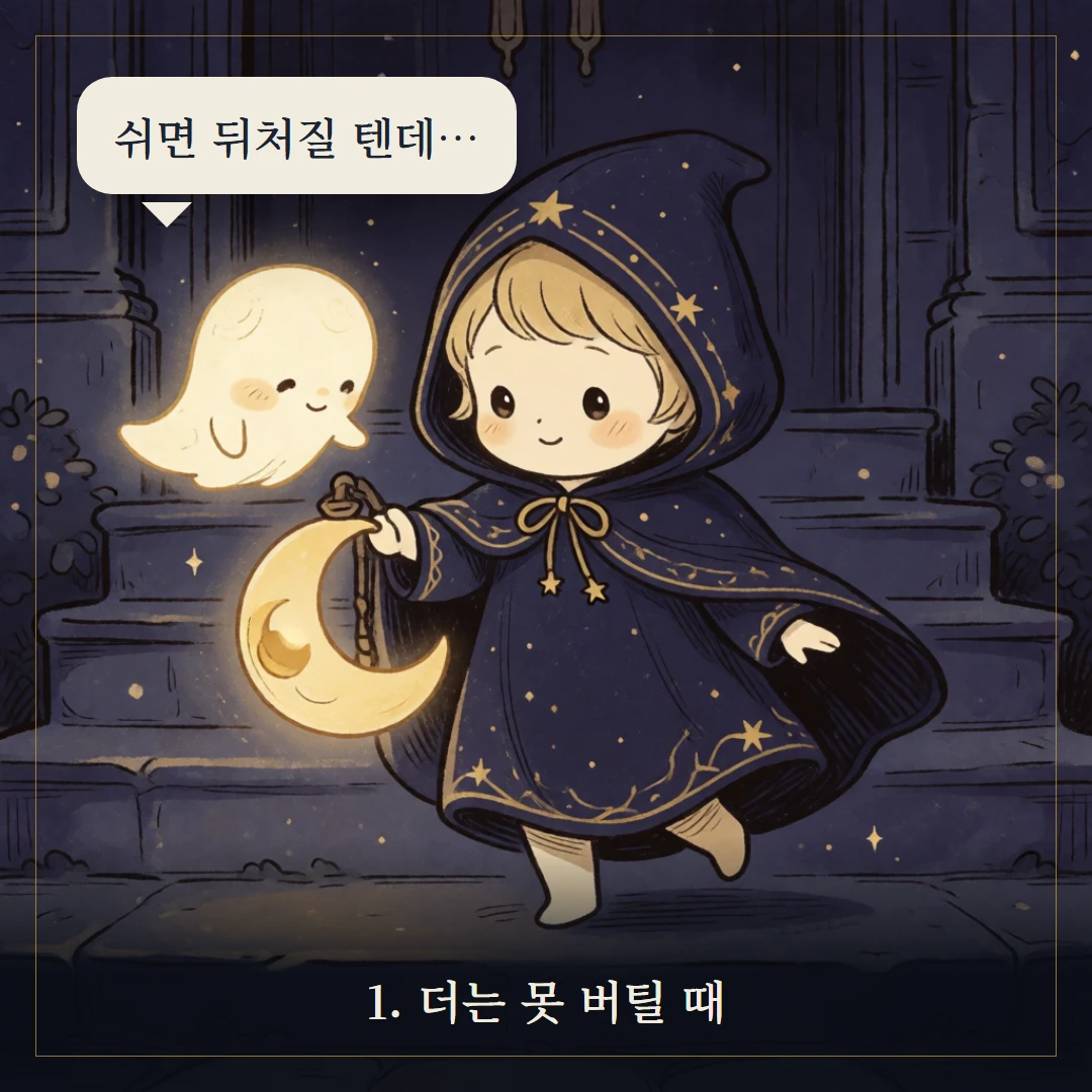 소드 4(Four of Swords) 웹툰 1컷 — 갈림길 앞에서