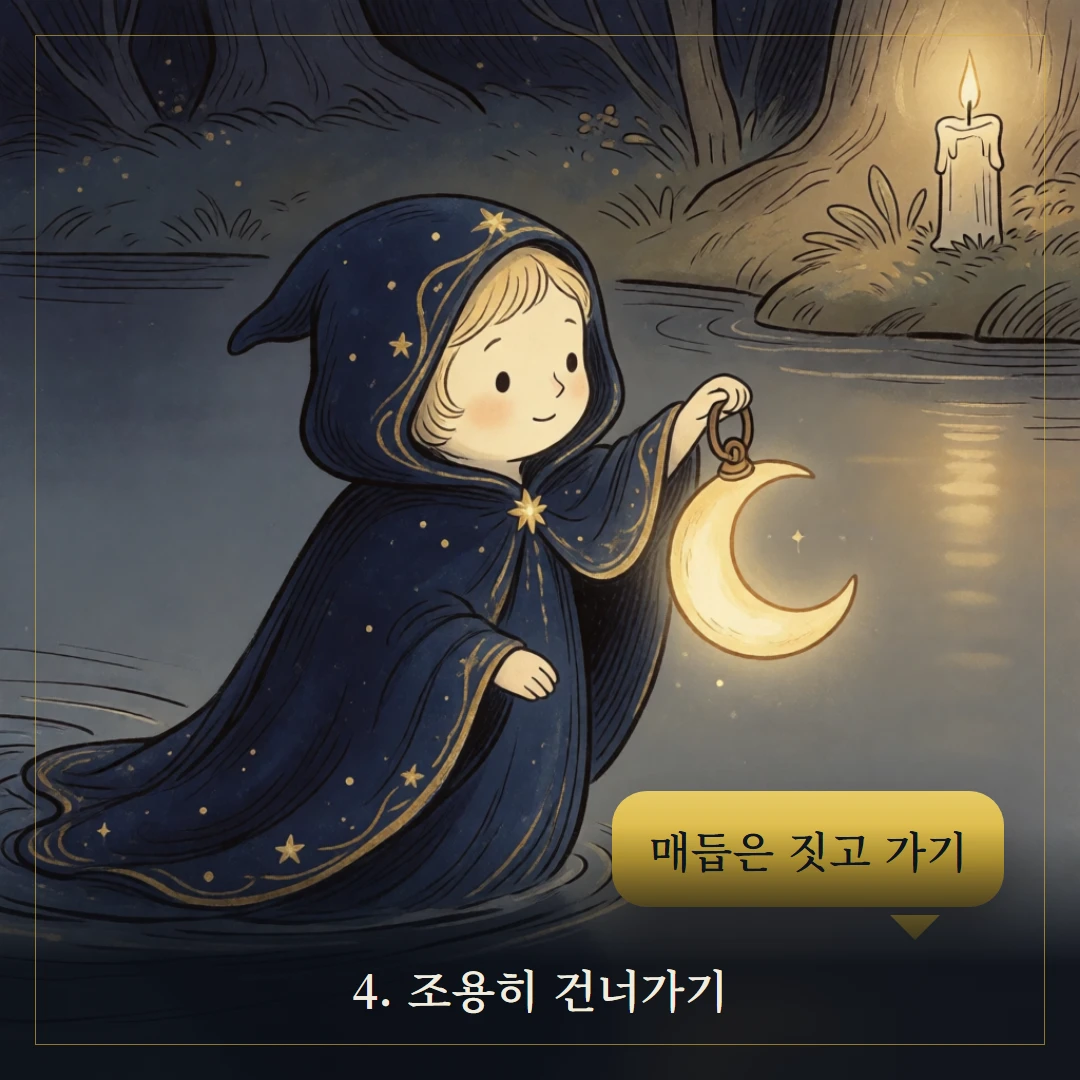 소드 6(Six of Swords) 웹툰 4컷 — 조언