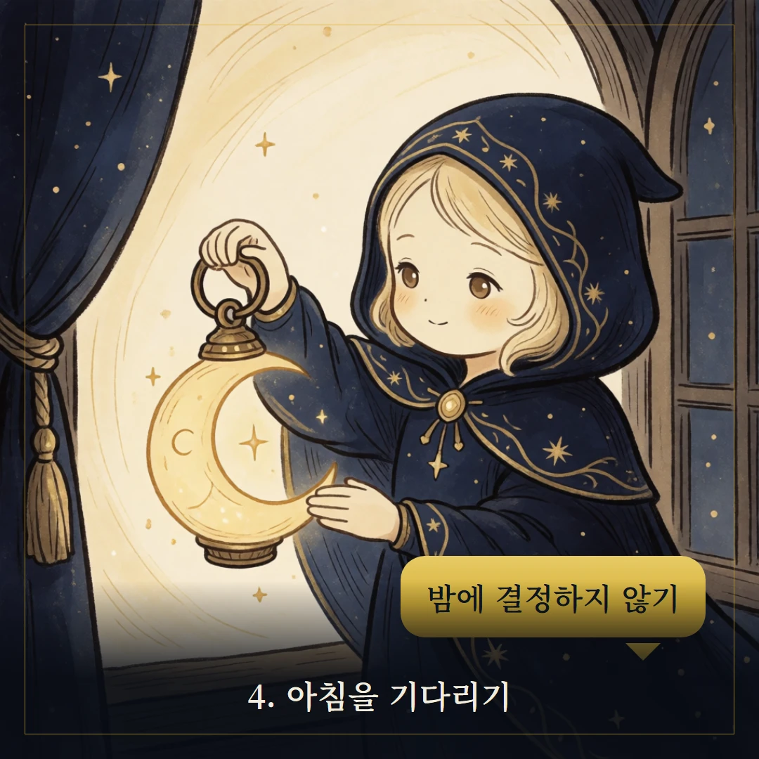 소드 9(Nine of Swords) 웹툰 4컷 — 조언