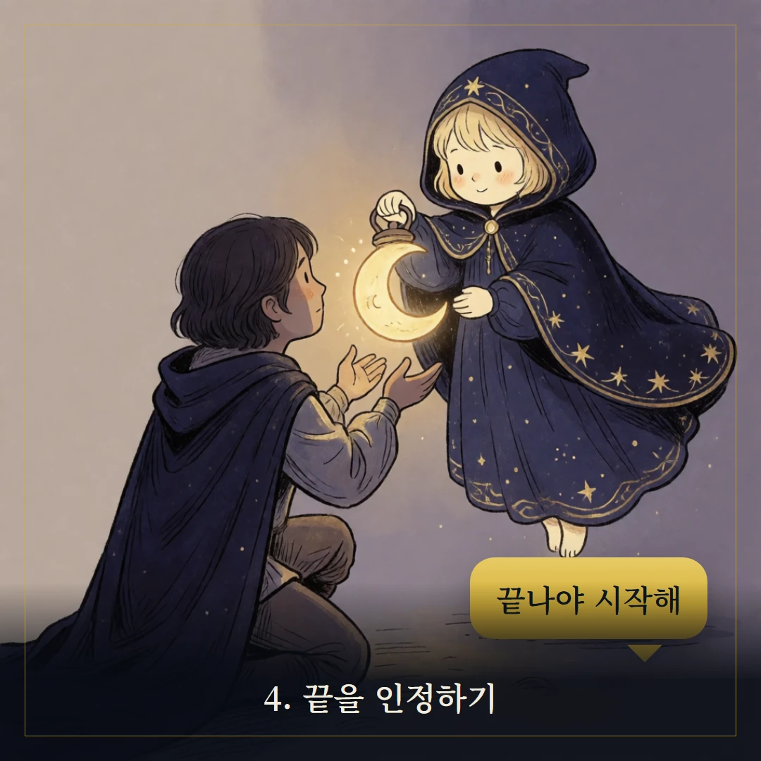 소드 10(Ten of Swords) 웹툰 4컷 — 조언