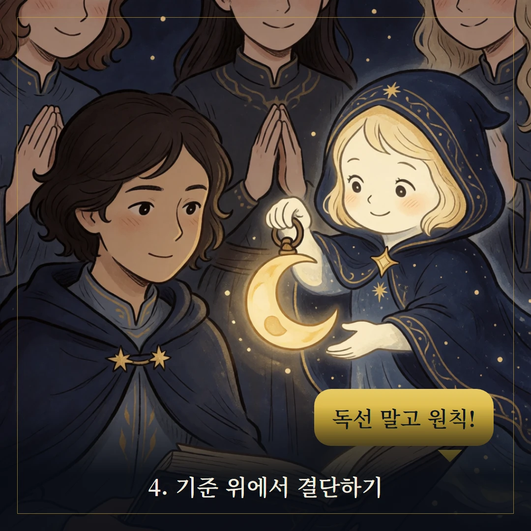 소드 왕(King of Swords) 웹툰 4컷 — 조언